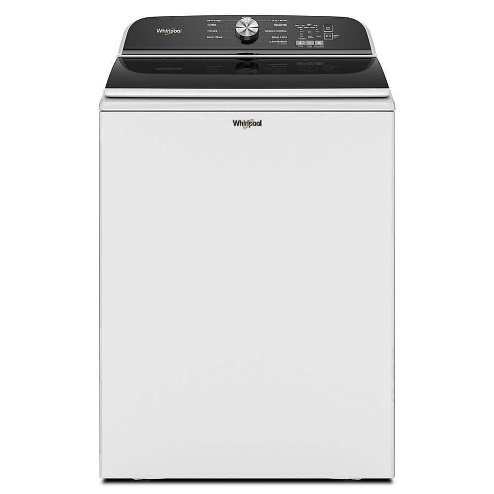 Whirlpool - 5.3 Cu. Ft. High Efficiency Top Load Washer with Deep Water Wash Option - White - Front_Zoom