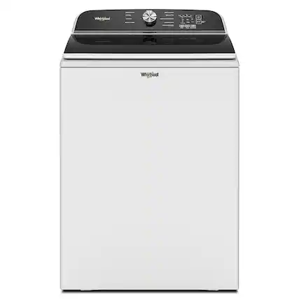 Front. Whirlpool - 5.3 Cu. Ft. High Efficiency Top Load Washer with Deep Water Wash Option - White.