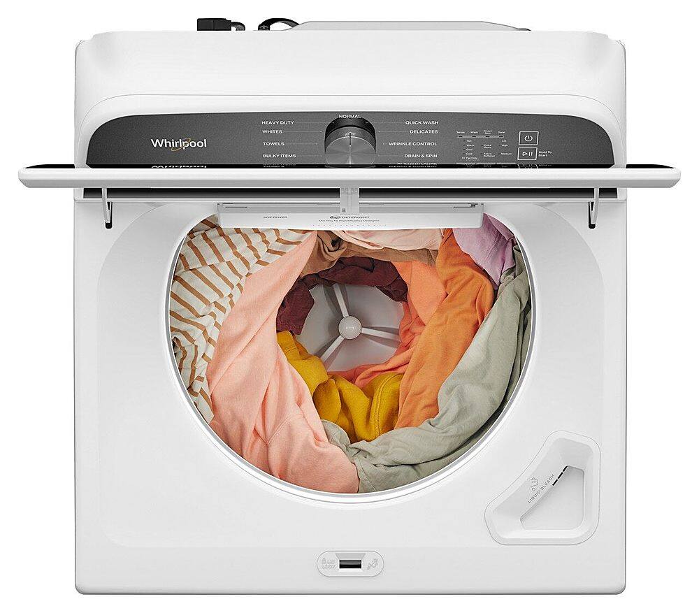 Alt View 12. Whirlpool - 5.3 Cu. Ft. High Efficiency Top Load Washer with Deep Water Wash Option - White.