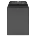 Front. Whirlpool - 5.3 Cu. Ft. High Efficiency Top Load Washer with Deep Water Wash Option - Volcano Black.