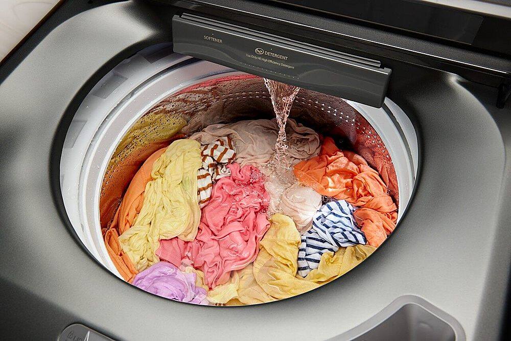 Alt View 13. Whirlpool - 5.3 Cu. Ft. High Efficiency Top Load Washer with Deep Water Wash Option - Volcano Black.