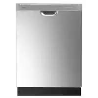 Whirlpool - 24" Front Control Built-In Dishwasher with Boost Cycle and 57 dBA - Stainless Steel - Front_Zoom