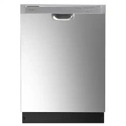 Front. Whirlpool - Front Control Built-In Dishwasher with Boost Cycle and 57 dBa - Stainless Steel.