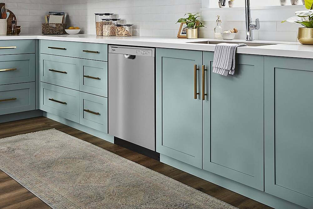 Alt View 19. Whirlpool - Front Control Built-In Dishwasher with Boost Cycle and 57 dBa - Stainless Steel.