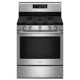 Maytag - 5.0 Cu. Ft. Freestanding Gas Range with High Temp Self Clean - Stainless Steel