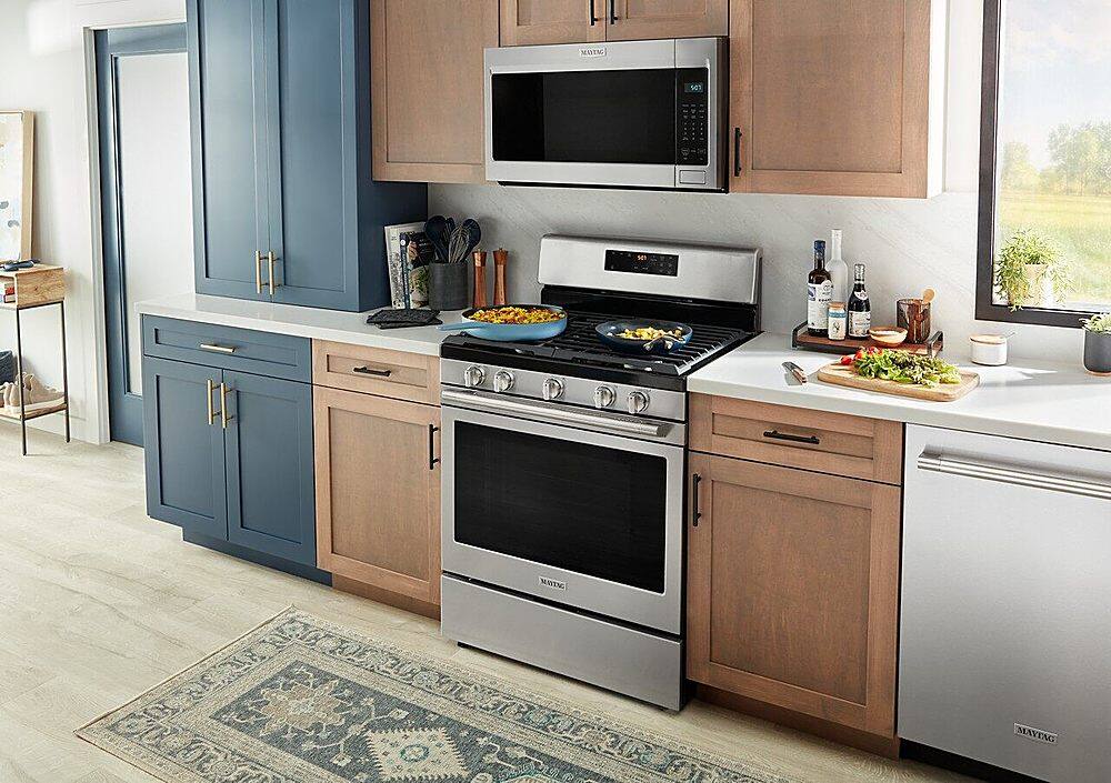 Alt View 21. Maytag - 5.0 Cu. Ft. Freestanding Gas Range with High Temp Self Clean - Fingerprint Resistant Stainless Steel.