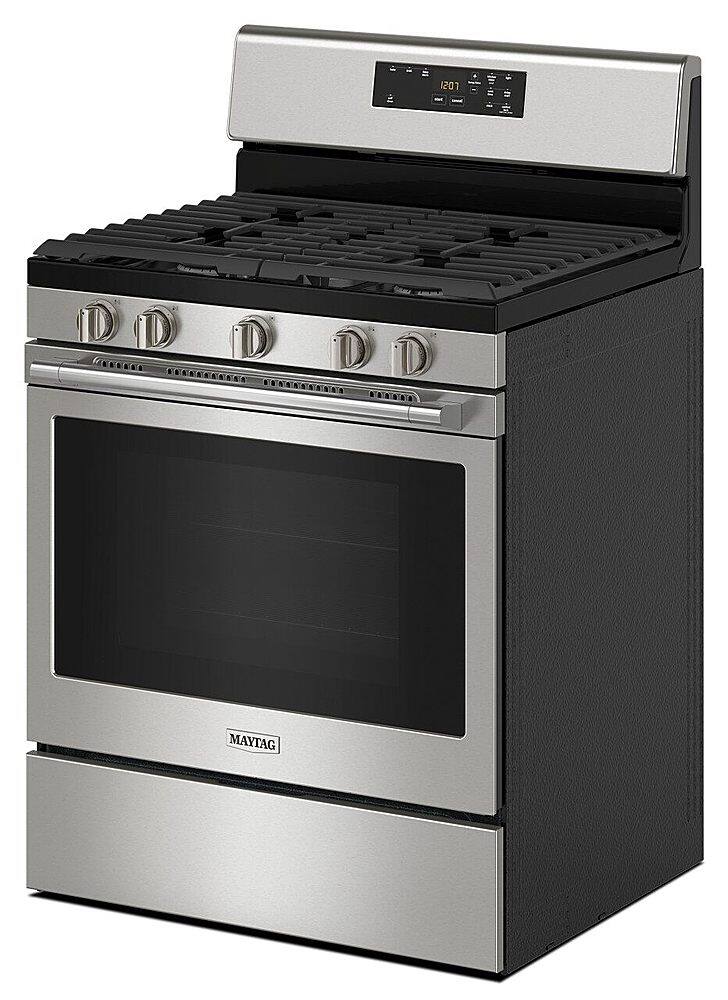 Alt View 2. Maytag - 5.0 Cu. Ft. Freestanding Gas Range with High Temp Self Clean - Fingerprint Resistant Stainless Steel.