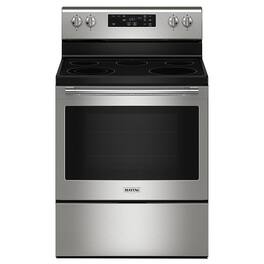 Maytag - 5.3 Cu. Ft. Freestanding Electric Range with Steam Clean - Stainless Steel