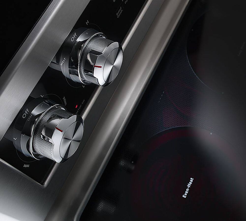 Alt View 17. KitchenAid - 6.4 Cu. Ft. Self-Cleaning Freestanding Electric Convection Range - Stainless steel.