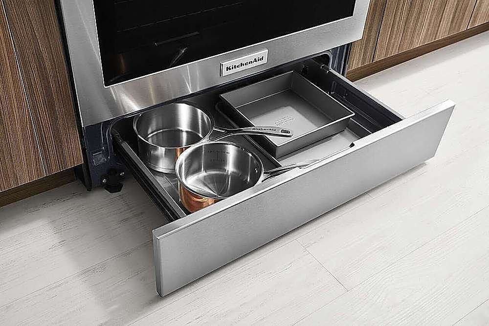 Alt View 21. KitchenAid - 6.4 Cu. Ft. Self-Cleaning Freestanding Electric Convection Range - Stainless steel.