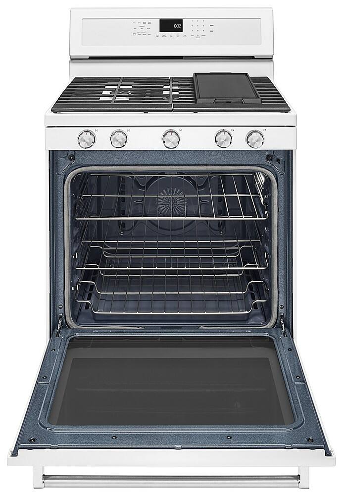 Alt View 2. KitchenAid - 5.8 Cu. Ft. Self-Cleaning Freestanding Gas True Convection Range with Even-Heat - White.