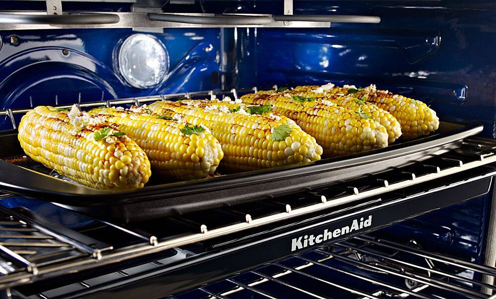 Alt View 15. KitchenAid - 6.7 Cu. Ft. Self-Cleaning Freestanding Double Oven Dual Fuel Convection Range - Stainless steel.