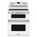 Front. KitchenAid - 6.7 Cu. Ft. Self-Cleaning Freestanding Double Oven Electric Convection Range - White.