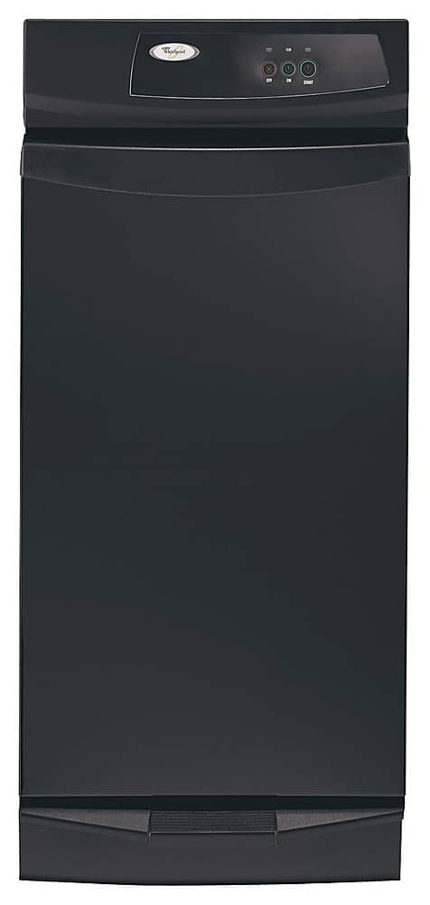 Front. Whirlpool - Gold 1.4 Cu. Ft. Convertible Trash Compactor - Black.