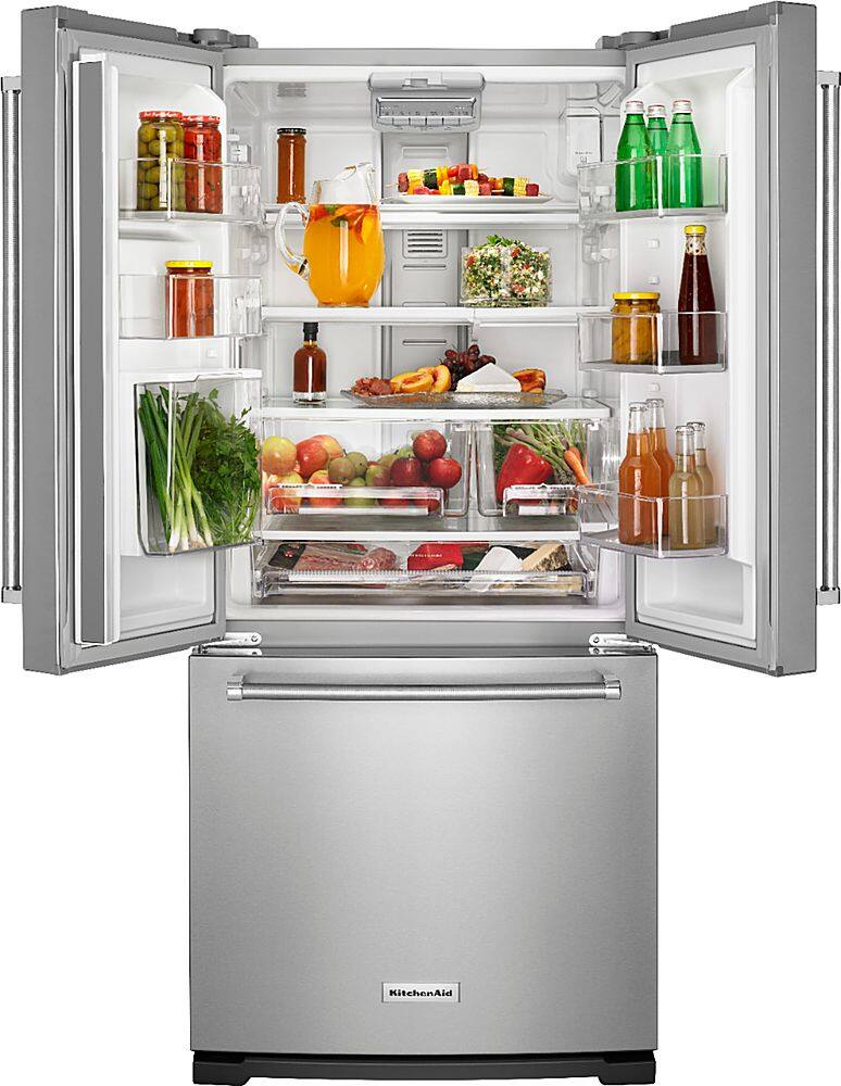 Alt View 1. KitchenAid - 19.7 Cu. Ft. French Door Refrigerator - Stainless steel.