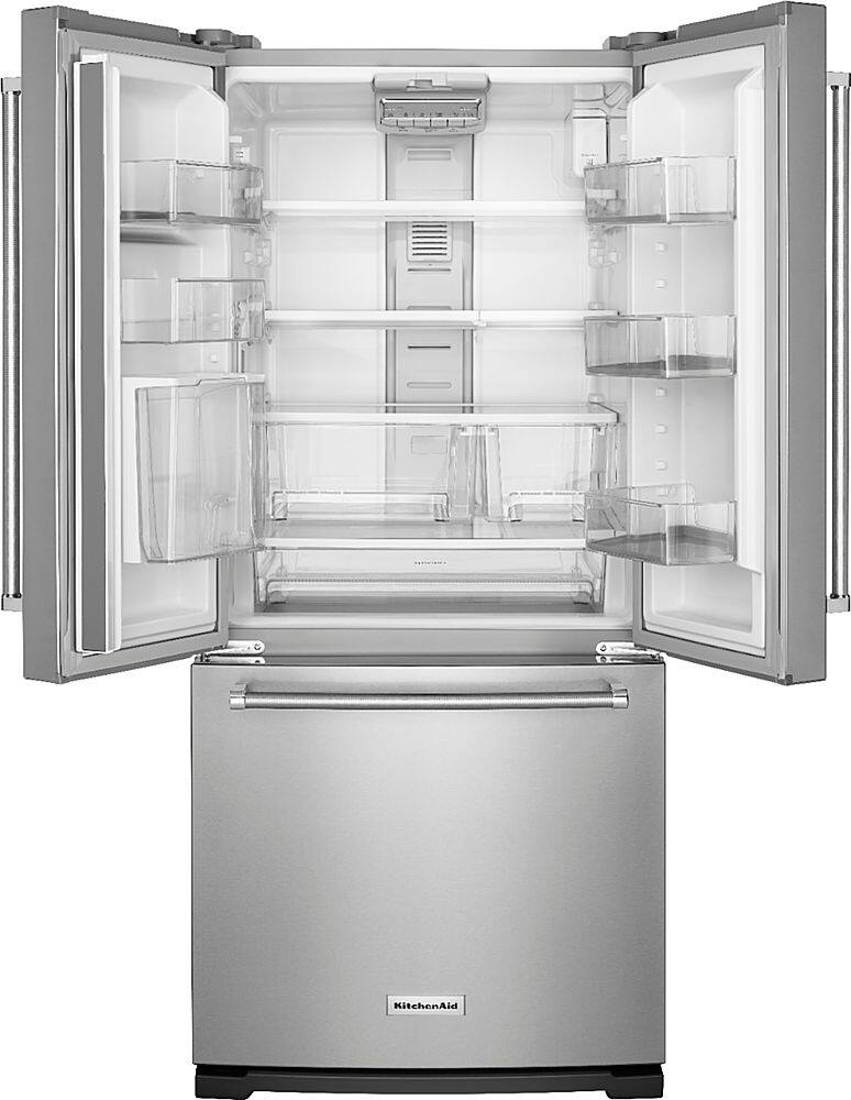 Alt View 2. KitchenAid - 19.7 Cu. Ft. French Door Refrigerator - Stainless steel.