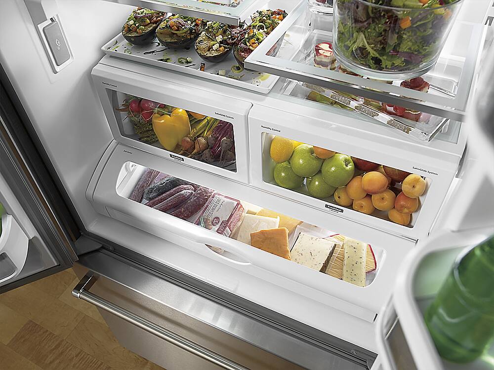 Alt View 11. KitchenAid - 21.9 Cu. Ft. French Door Counter-Depth Refrigerator - Stainless steel.