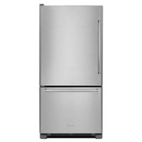 KitchenAid - 19 Cu. Ft. Bottom-Freezer Refrigerator with Produce Preserver - Stainless Steel - Front_Zoom