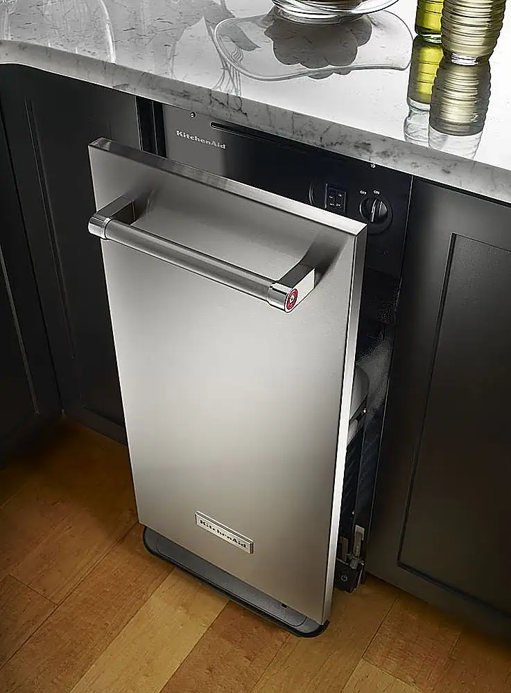 Garbage Compactor For Kitchen KitchenAid 1.4 Cu. Ft. Built In Trash Compactor Stainless Steel OBX ...