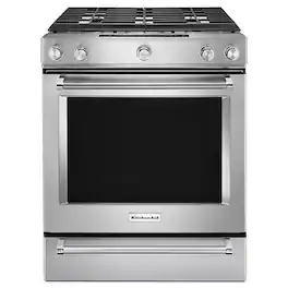 KitchenAid - 6.5 Cu. Ft. Self-Cleaning Slide-In Gas Convection Range - Stainless Steel