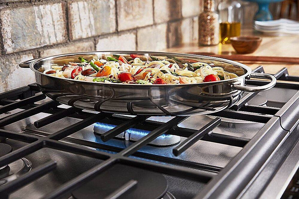 Alt View 21. KitchenAid - 6.5 Cu. Ft. Self-Cleaning Slide-In Gas Convection Range - Stainless steel.