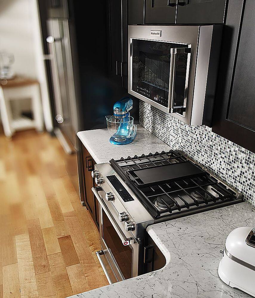 Alt View 26. KitchenAid - 6.5 Cu. Ft. Self-Cleaning Slide-In Gas Convection Range - Stainless steel.