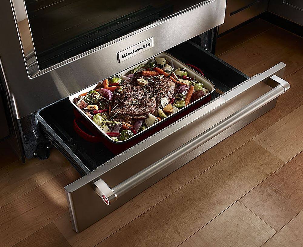 Alt View 15. KitchenAid - 7.1 Cu. Ft. Self-Cleaning Slide-In Electric Convection Range - Stainless steel.