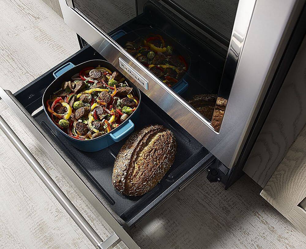 Alt View 16. KitchenAid - 7.1 Cu. Ft. Self-Cleaning Slide-In Electric Convection Range - Stainless steel.