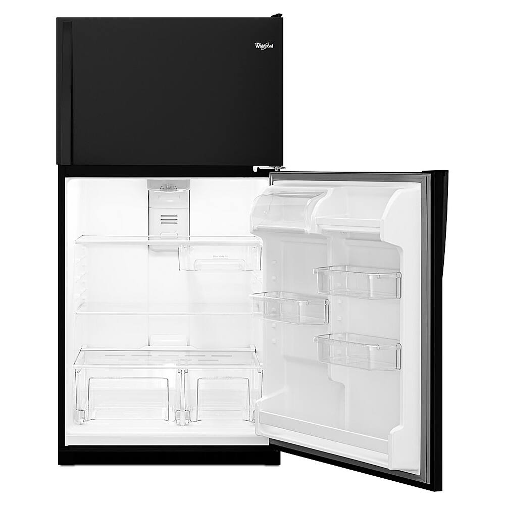 Angle. Whirlpool - 20.5 Cu. Ft. Top-Freezer Refrigerator - Black.