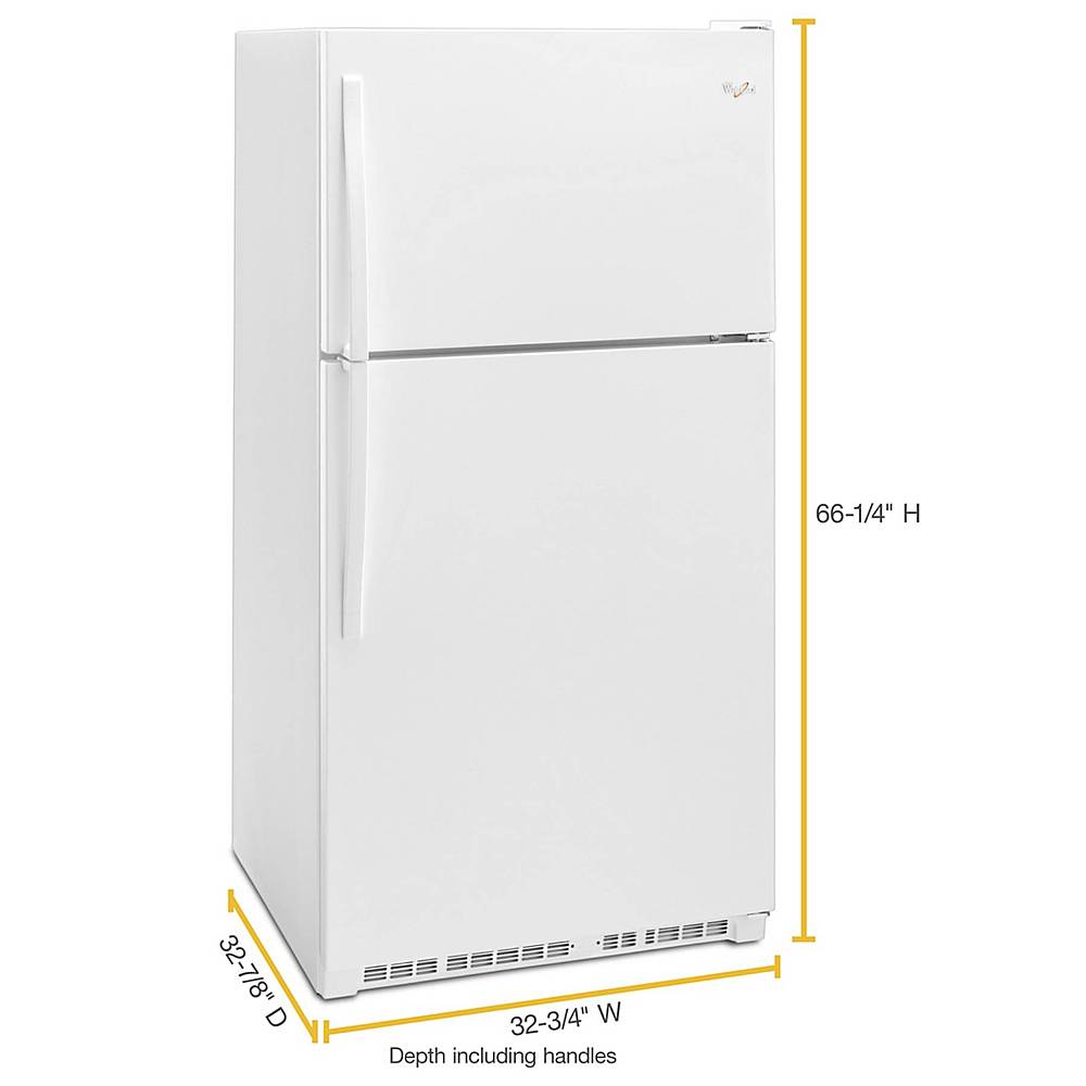 Alt View 3. Whirlpool - 20.5 Cu. Ft. Top-Freezer Refrigerator - White.