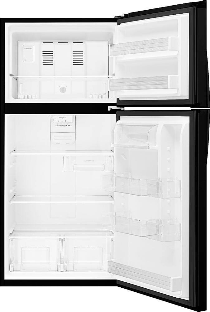 Alt View 2. Whirlpool - 19.3 Cu. Ft. Top-Freezer Refrigerator - Black.