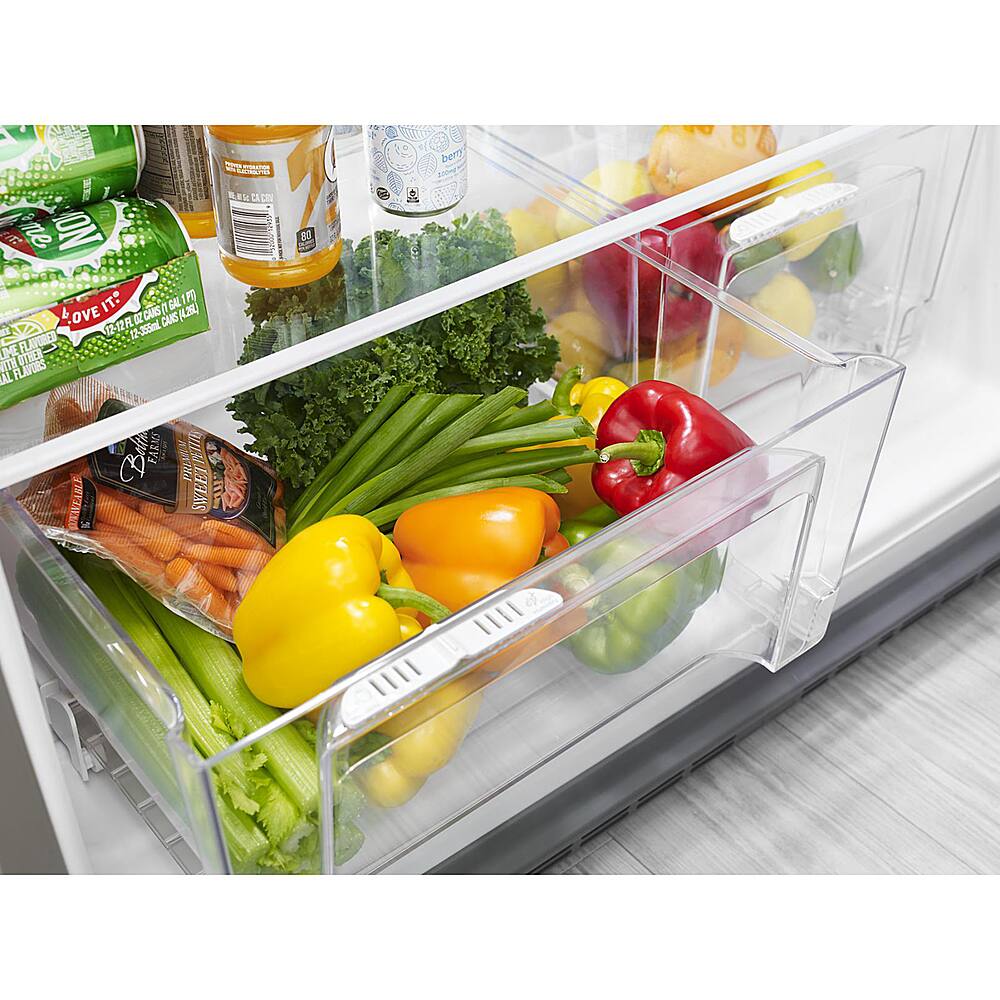 Alt View 12. Whirlpool - 20.5 Cu. Ft. Top-Freezer Refrigerator - Monochromatic Stainless Steel.