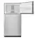 Alt View 1. Whirlpool - 20.5 Cu. Ft. Top-Freezer Refrigerator - Monochromatic Stainless Steel.