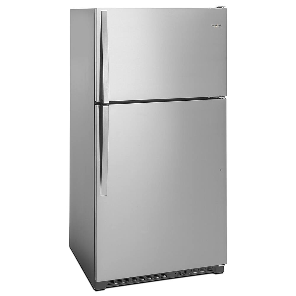 Alt View 4. Whirlpool - 20.5 Cu. Ft. Top-Freezer Refrigerator - Monochromatic Stainless Steel.