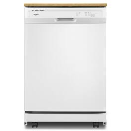 Whirlpool - 24" Front Control Tall Tub Portable Dishwasher - White