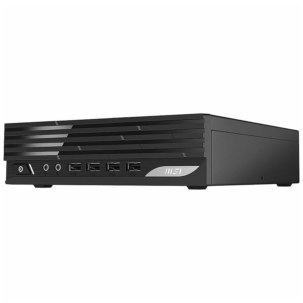 Left. MSI - Pro DP21 Desktop - Intel Core i3-13100 - 8GB Memory - 1TB SSD - Black.