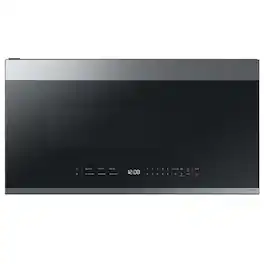 Samsung - OPEN BOX Bespoke 2.1 Cu. Ft. Over-the-Range Microwave with Sensor Cooking and Edge to Edge Glass Display - Stainless Steel