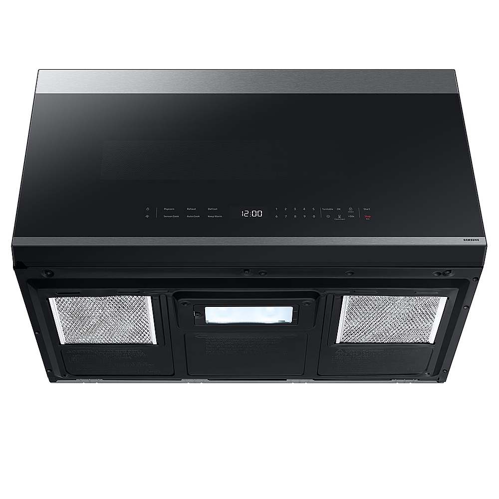 Alt View 15. Samsung - OPEN BOX Bespoke 2.1 Cu. Ft. Over-the-Range Microwave with Sensor Cooking and Edge to Edge Glass Display - Stainless Steel.