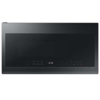 Samsung - 2.1 Cu. Ft. Over-the-Range Microwave with Sensor Cooking and Wi-Fi Connectivity - Matte Black Steel - Front_Zoom