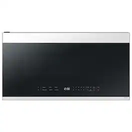 Samsung - OPEN BOX Bespoke 2.1 Cu. Ft. Over-the-Range Microwave with Sensor Cooking and Edge to Edge Glass Display - White Glass