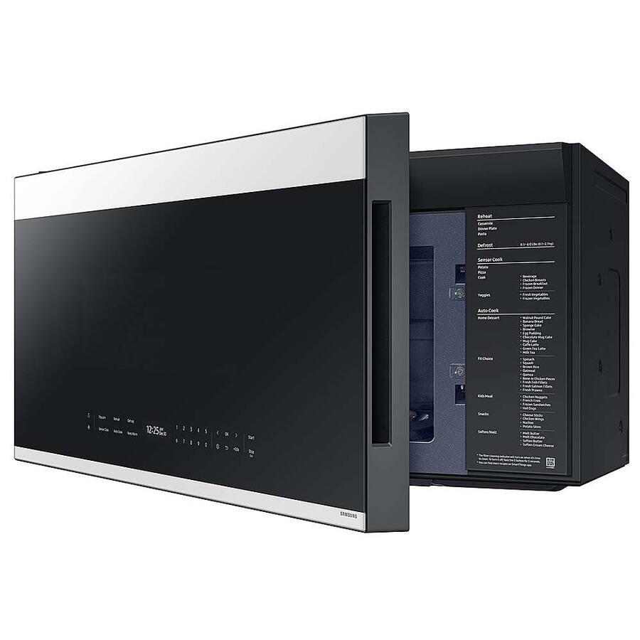 Open Range Cooking Samsung Bespoke 2.1 Cu. Ft. Over the Range Microwave with Sensor ...