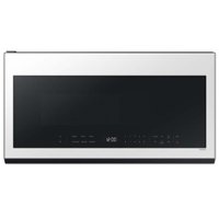 Samsung - OPEN BOX Bespoke 2.1 Cu. Ft. Over-the-Range Microwave with Sensor Cooking and Wi-Fi Connectivity - White Glass - Front_Zoom