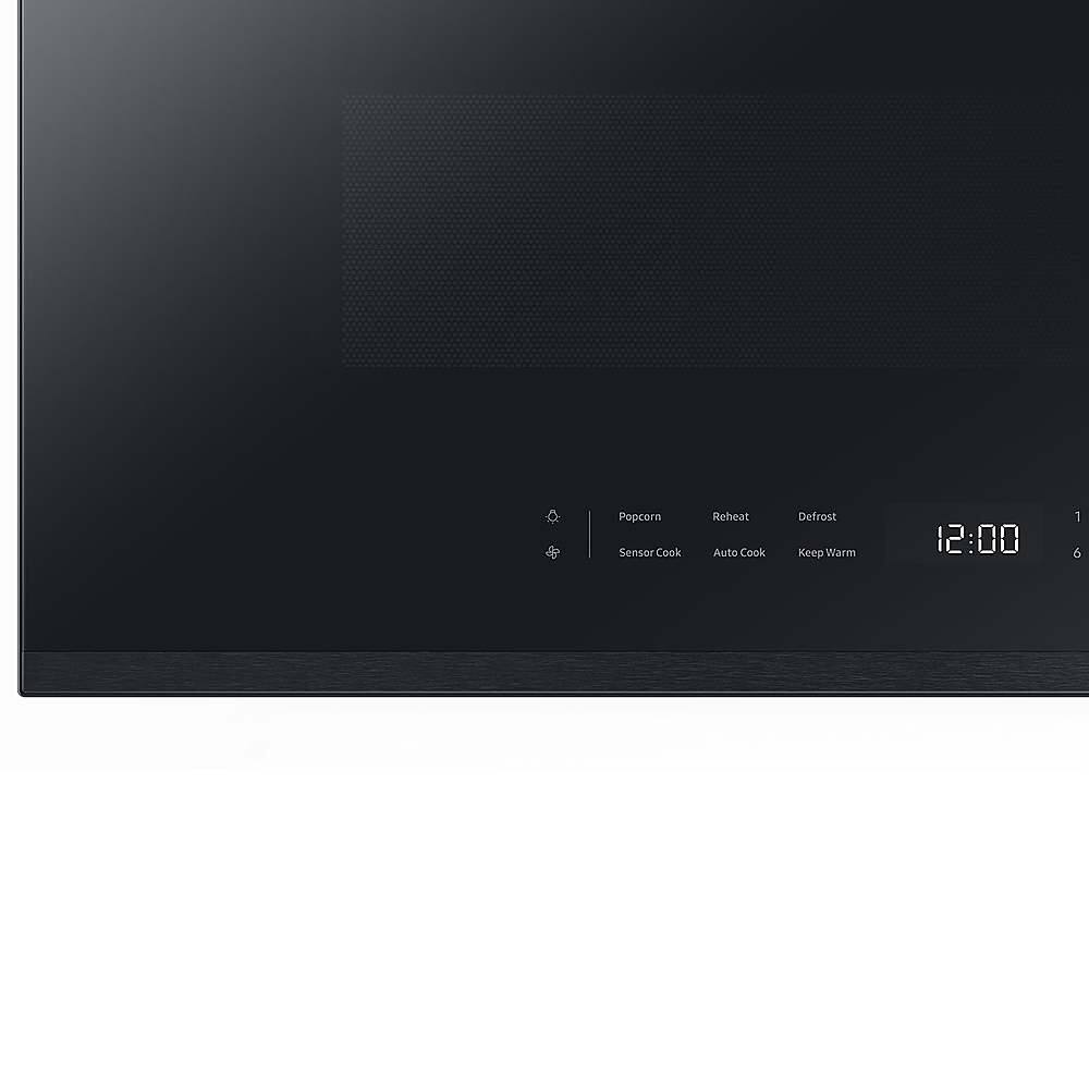 Alt View 14. Samsung - OPEN BOX Bespoke 2.1 Cu. Ft. Over-the-Range Microwave with Sensor Cooking and Edge to Edge Glass Display - Matte Black Steel.