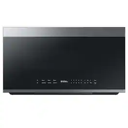 Samsung - OPEN BOX Bespoke 2.1 Cu. Ft. Over-the-Range Microwave with Sensor Cooking and Auto Dimming Glass Touch Controls - Stainless Steel