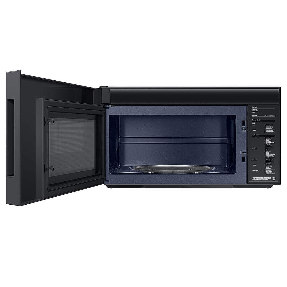 Alt View 12. Samsung - OPEN BOX Bespoke 2.1 Cu. Ft. Over-the-Range Microwave with Sensor Cooking and Auto Dimming Glass Touch Controls - Stainless Steel.