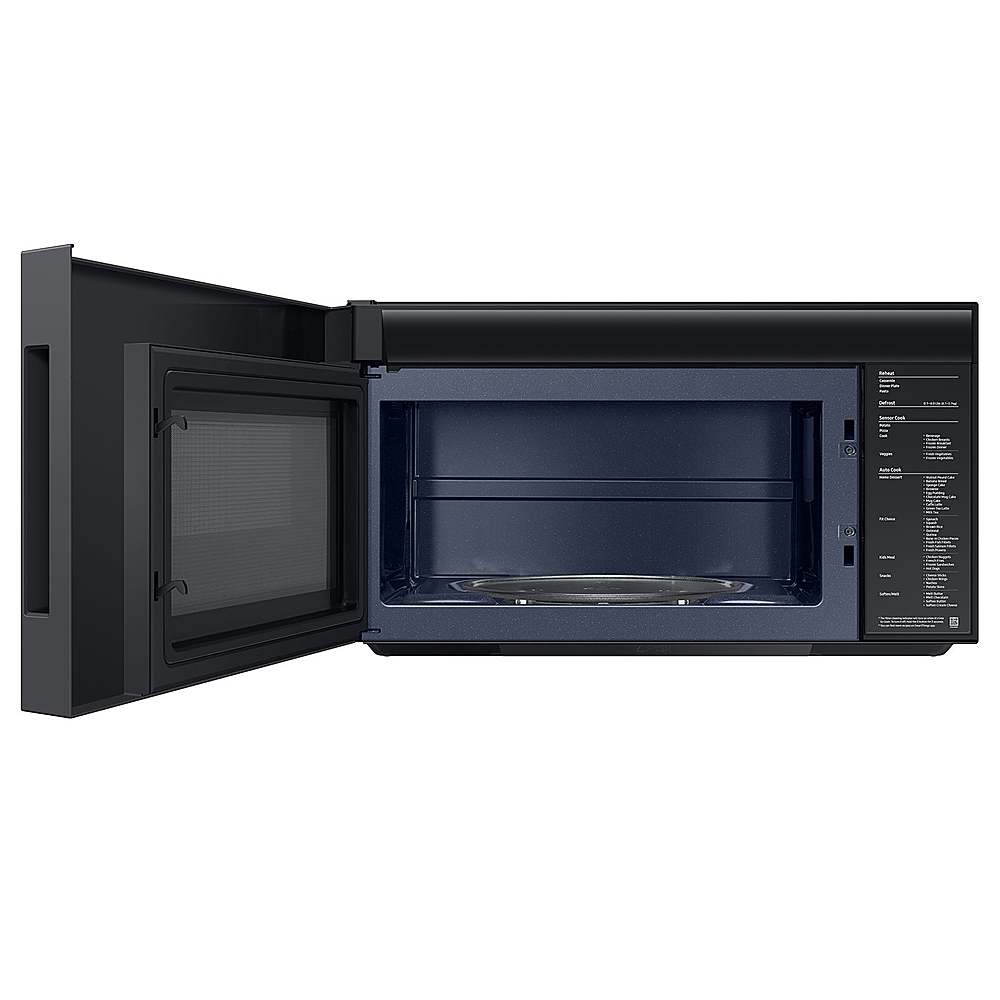 Alt View 12. Samsung - OPEN BOX Bespoke 2.1 Cu. Ft. Over-the-Range Microwave with Sensor Cooking and Auto Dimming Glass Touch Controls - Stainless Steel.