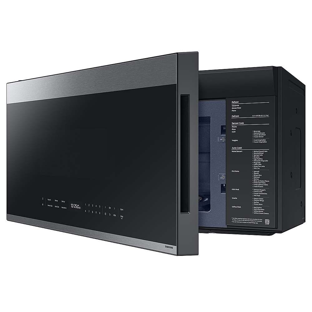 Alt View 13. Samsung - OPEN BOX Bespoke 2.1 Cu. Ft. Over-the-Range Microwave with Sensor Cooking and Auto Dimming Glass Touch Controls - Stainless Steel.