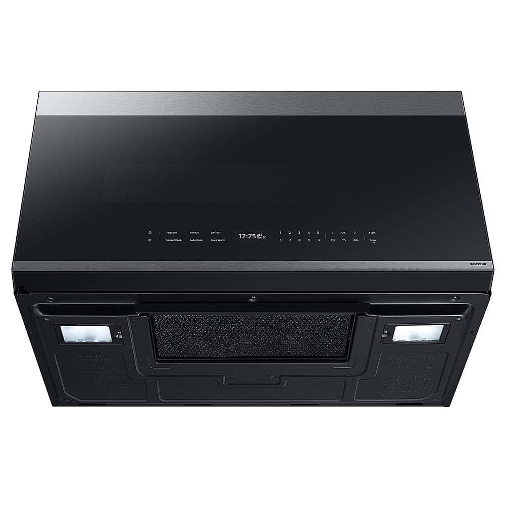 Alt View 14. Samsung - OPEN BOX Bespoke 2.1 Cu. Ft. Over-the-Range Microwave with Sensor Cooking and Auto Dimming Glass Touch Controls - Stainless Steel.