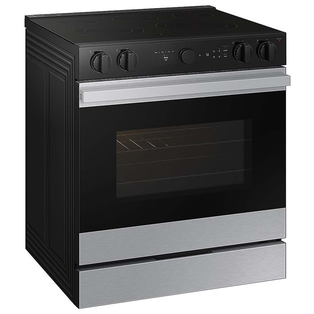Alt View 12. Samsung - OPEN BOX Bespoke 6.3 Cu. Ft. Slide-In Electric Range with Air Sous Vide - Stainless Steel.