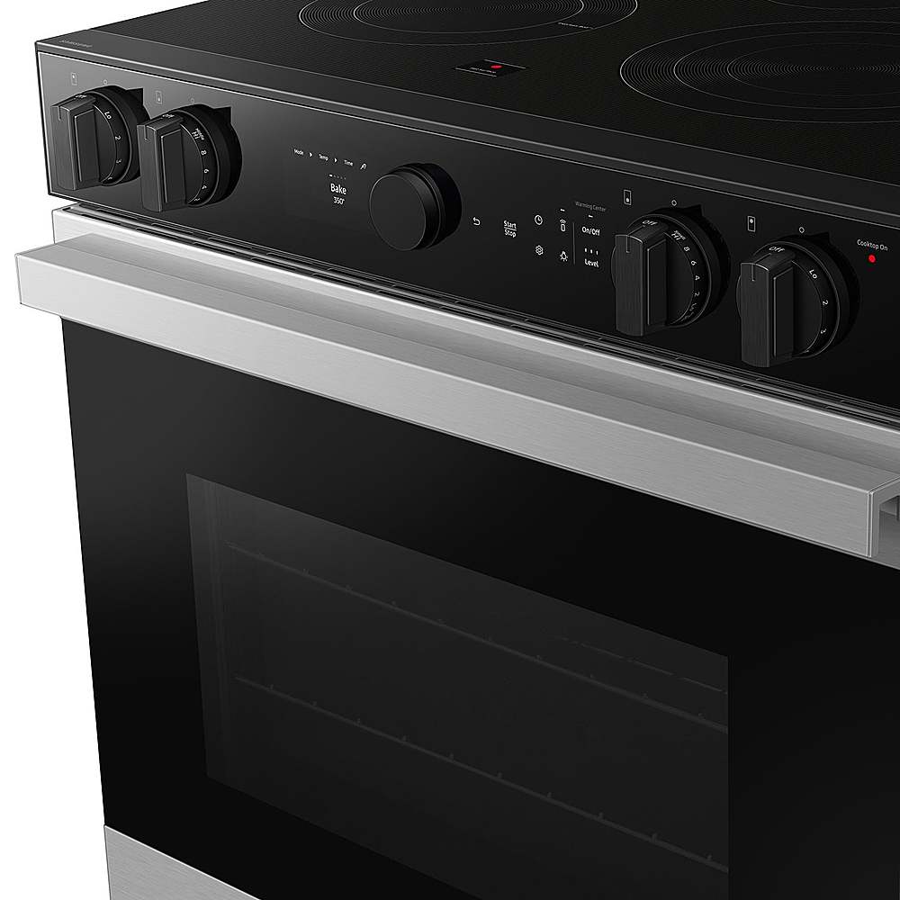 Alt View 17. Samsung - OPEN BOX Bespoke 6.3 Cu. Ft. Slide-In Electric Range with Air Sous Vide - Stainless Steel.